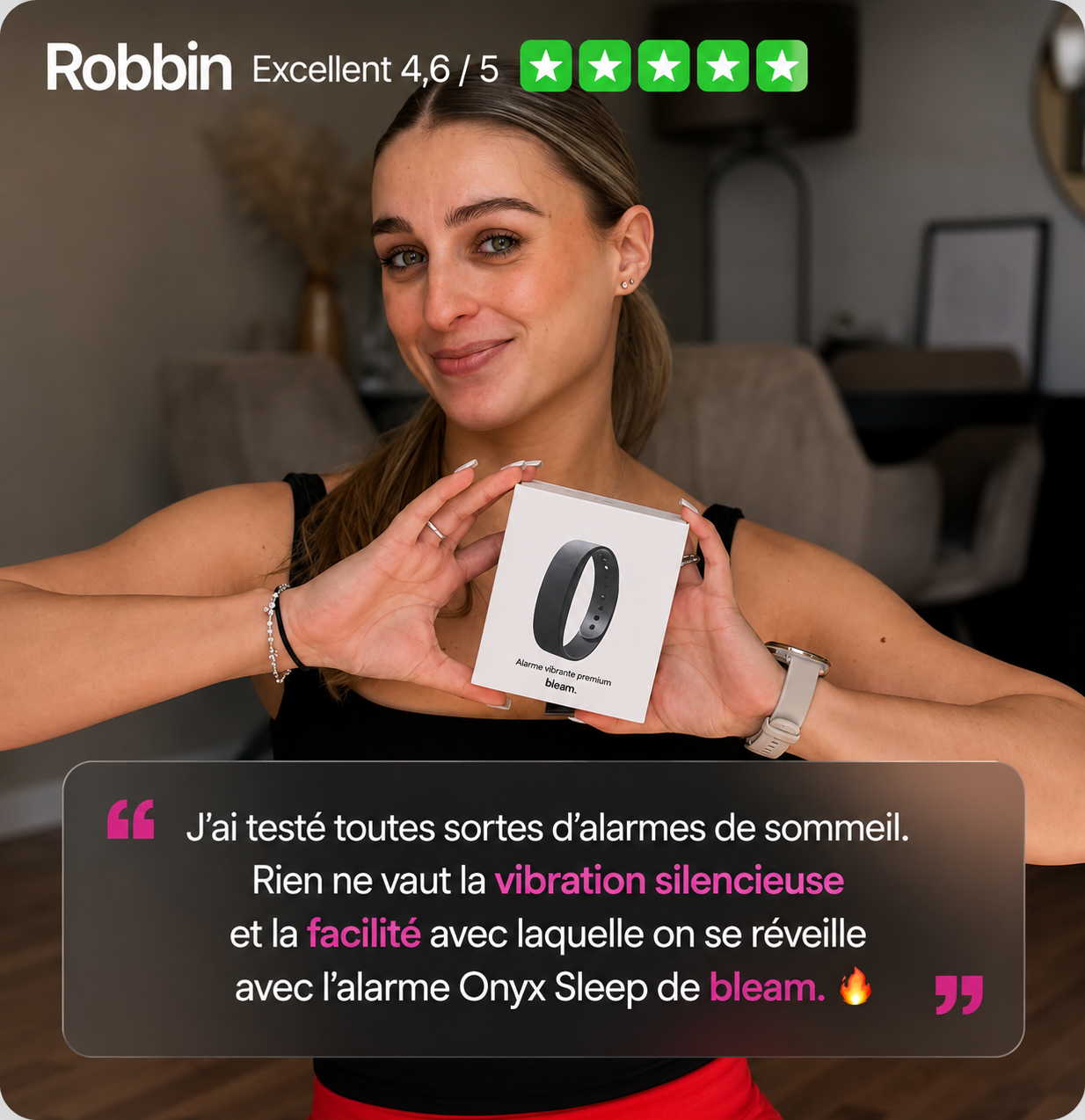 Onyx – Bracelet de réveil