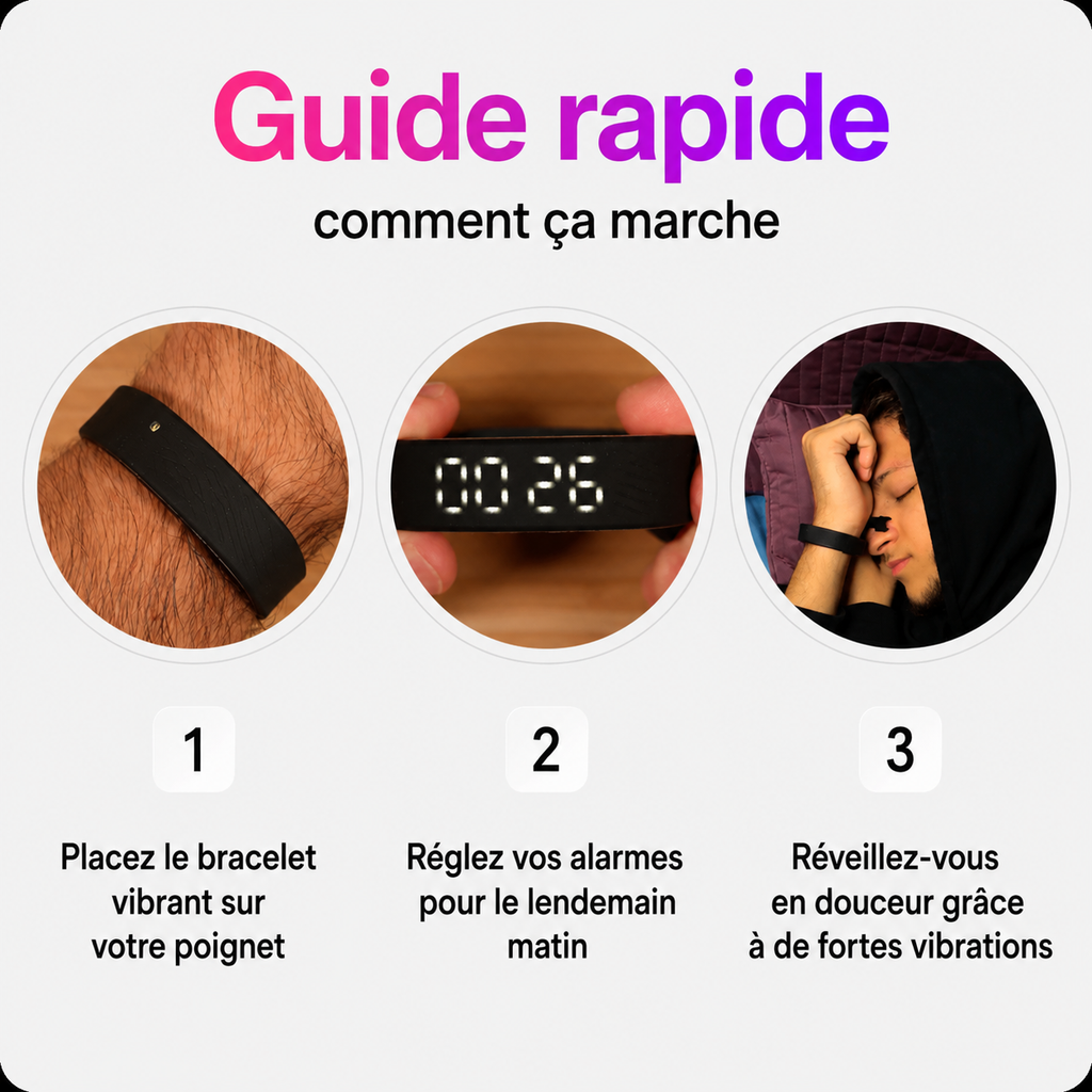 Onyx – Bracelet de réveil